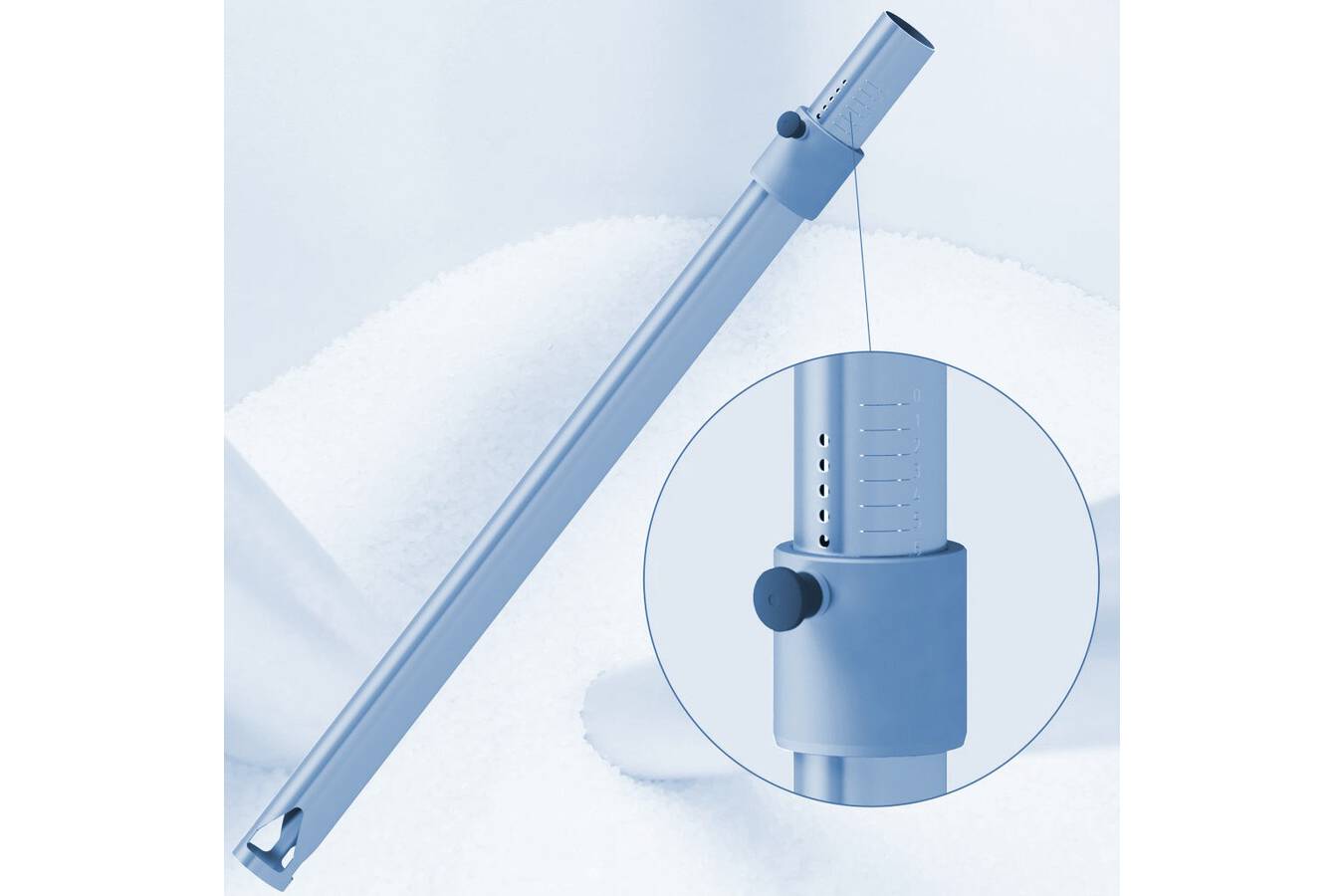 Single-walled suction lance with convenient regulation of intake air