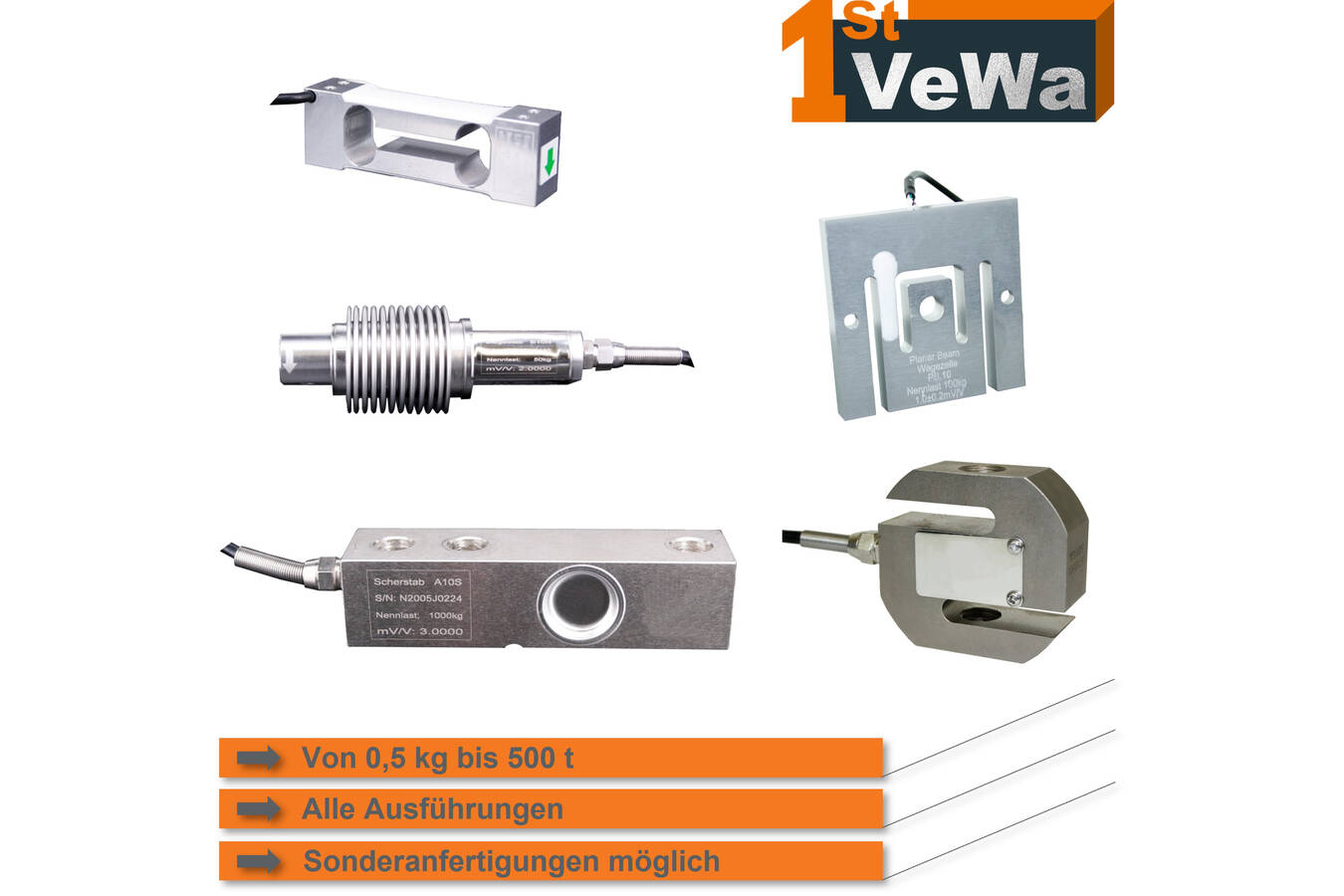 Vechta Waagen: Load cells for the industry Load cells for all areas of an industrial operation directly from the manufacturer, suited to your application, material choice, protection class, etc.
