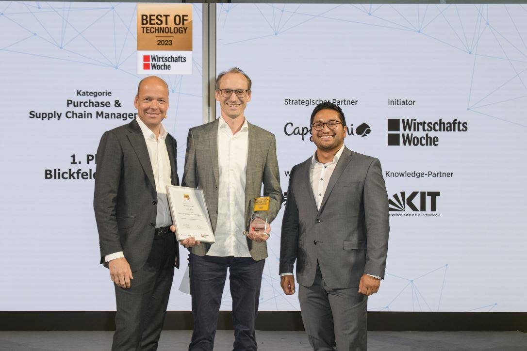 Blickfeld Wins Best of Technology Award The solution for real-time inventory tracking, awarded with the Best of Technology Award 2023 presented by Wirtschaftswoche, paves the way for companies toward the digital supply chain.