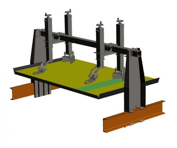 3D-Konstruktion der Überbandkonstruktion/Montagebrücke  