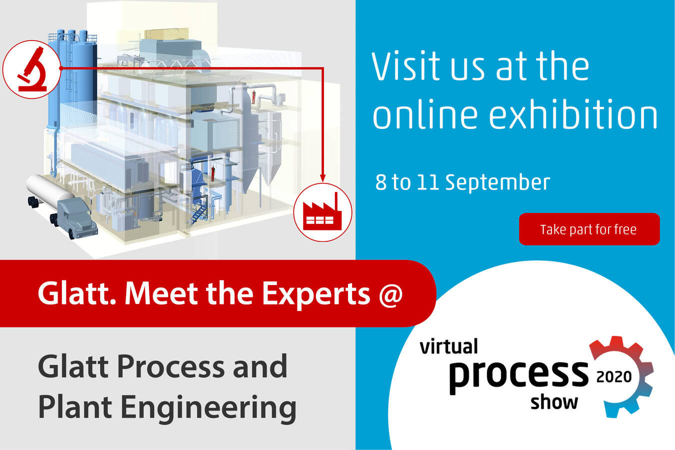 Glatt Process and Plant Engineering @ Virtual Process Show 8-11 Sep 2020