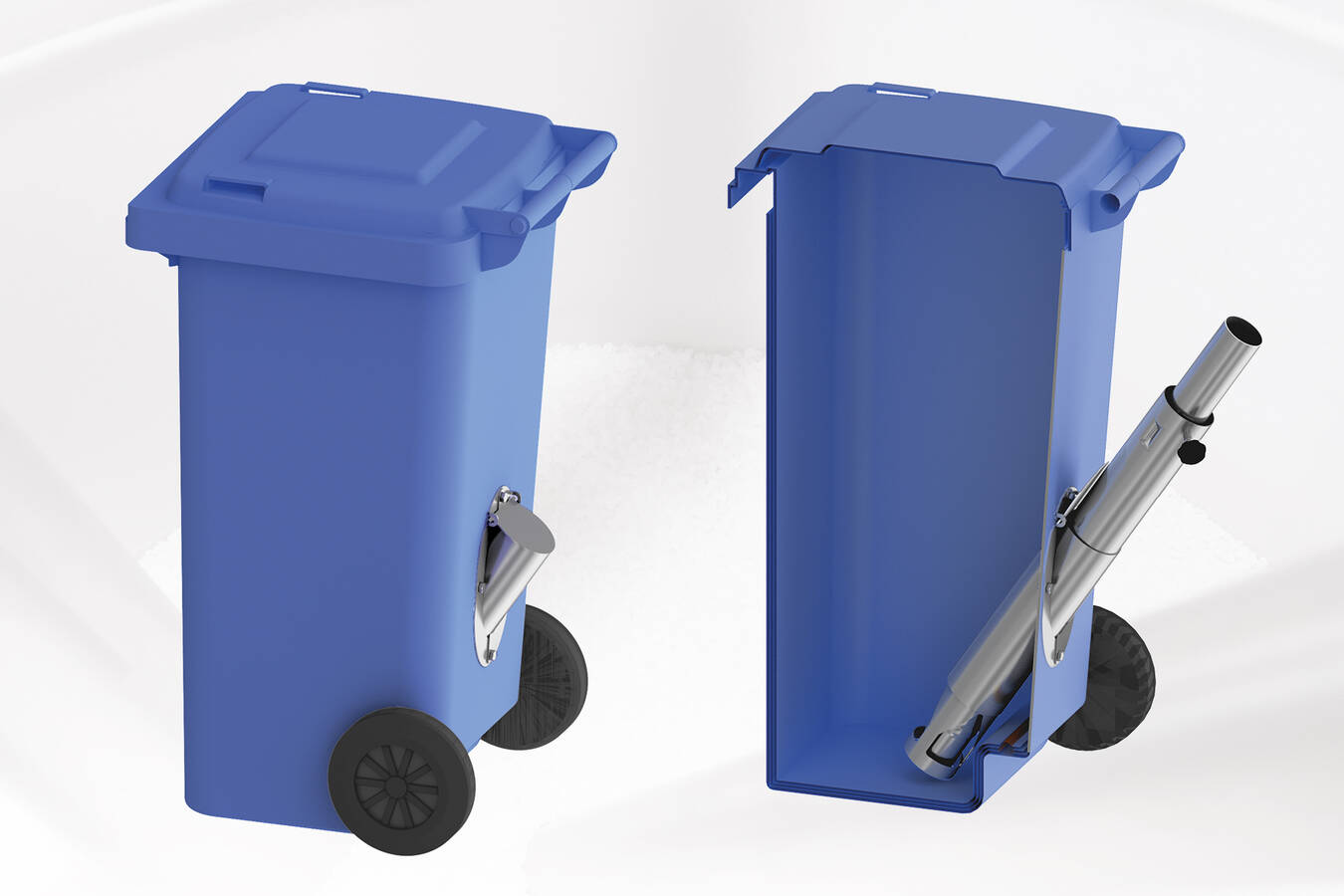 Preisgünstiges Nachrüst-System zur Granulatabsaugung aus Kunststoffbehältern