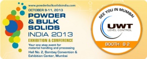 UWT India @ Powder & Bulk Solids India, Exhibition & Conference in Mumbai Besuchen Sie UWT Level Control India Pvt. Ltd. the level control experts in Hall No. 2, Booth B2