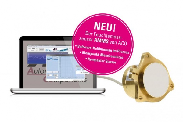 Brandneu - AMMS Feuchtemesssensor für Schüttgüter von ACO „All in one“ --» direkt messen - digital verarbeiten - analog ausgeben